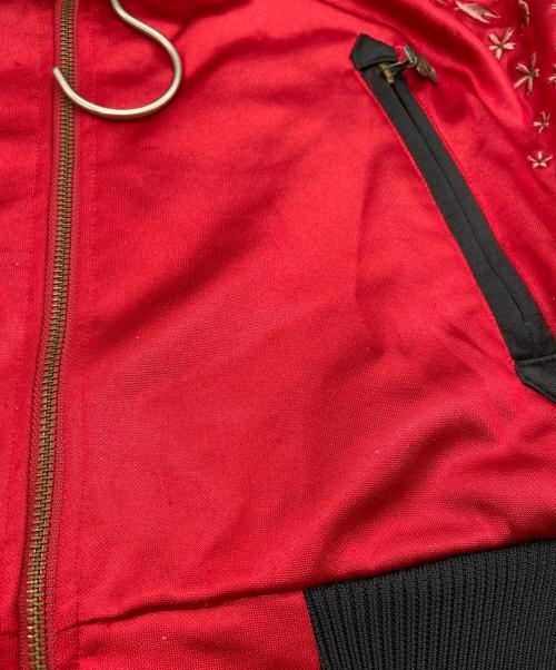 戦武×雅結（-）戦武×雅結 (-) スカジャン ブラック×レッド サイズ:FREEの古着・服飾アイテム