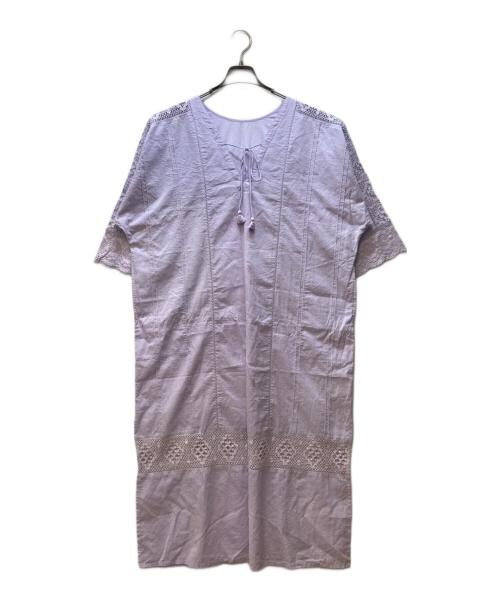 ne quittez pas（ヌキテパ）ne quittez pas (ヌキテパ) 半袖ワンピース パープル サイズ:FREEの古着・服飾アイテム