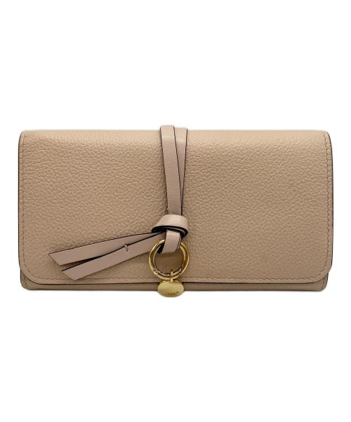 Chloe（クロエ）Chloe (クロエ) 長財布/Alphabet Flap Wallet ベージュの古着・服飾アイテム
