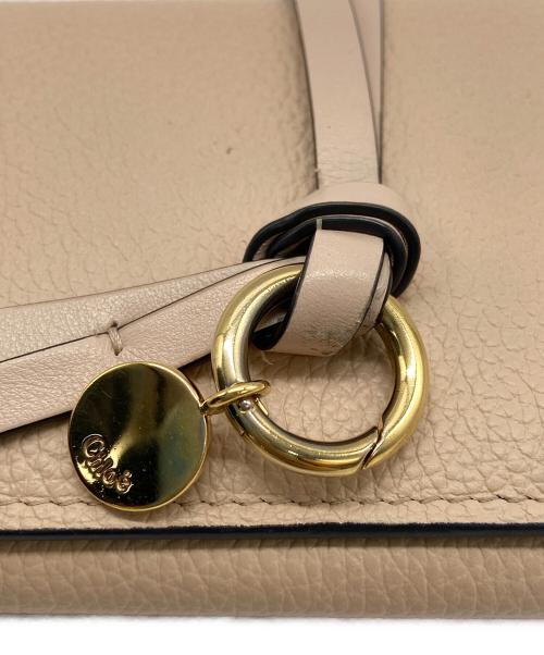 Chloe（クロエ）Chloe (クロエ) 長財布/Alphabet Flap Wallet ベージュの古着・服飾アイテム