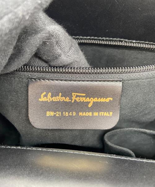 Salvatore Ferragamo（サルヴァトーレ フェラガモ）Salvatore Ferragamo (サルヴァトーレ フェラガモ) ハンドバッグ/チェック ブラックの古着・服飾アイテム