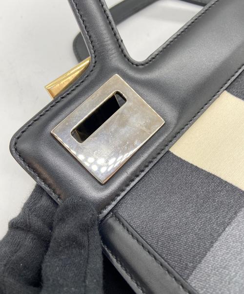 Salvatore Ferragamo（サルヴァトーレ フェラガモ）Salvatore Ferragamo (サルヴァトーレ フェラガモ) ハンドバッグ/チェック ブラックの古着・服飾アイテム