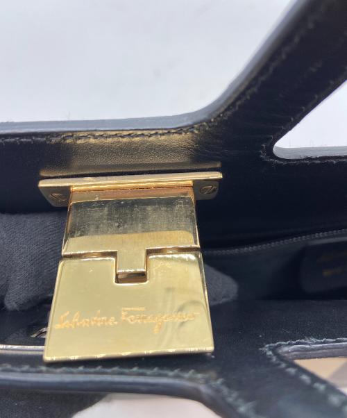 Salvatore Ferragamo（サルヴァトーレ フェラガモ）Salvatore Ferragamo (サルヴァトーレ フェラガモ) ハンドバッグ/チェック ブラックの古着・服飾アイテム