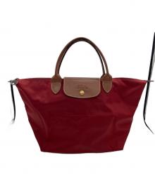 LONGCHAMP（ロンシャン）の古着「トートバッグ/ルプリアージュM」｜レッド