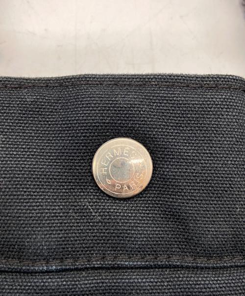 HERMES（エルメス）HERMES (エルメス) キャンバストートバッグ/フルートゥGM ブラック×グレーの古着・服飾アイテム