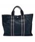 HERMES（エルメス）の古着「キャンバストートバッグ/フルートゥGM」｜ブラック×グレー