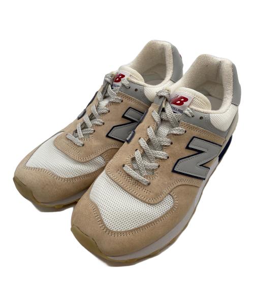 NEW BALANCE（ニューバランス）NEW BALANCE (ニューバランス) ローカットスニーカー ベージュ×ホワイト サイズ:27.5cmの古着・服飾アイテム