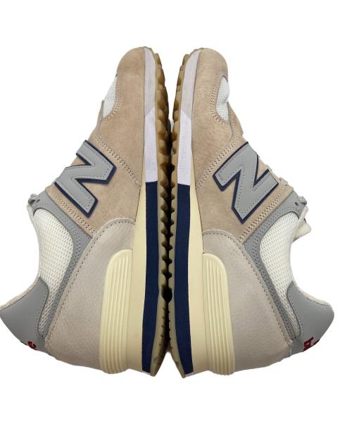 NEW BALANCE（ニューバランス）NEW BALANCE (ニューバランス) ローカットスニーカー ベージュ×ホワイト サイズ:27.5cmの古着・服飾アイテム
