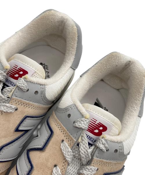 NEW BALANCE（ニューバランス）NEW BALANCE (ニューバランス) ローカットスニーカー ベージュ×ホワイト サイズ:27.5cmの古着・服飾アイテム