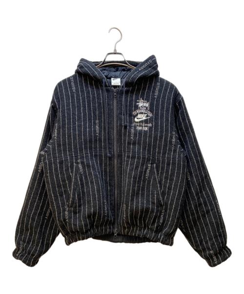 NIKE（ナイキ）NIKE (ナイキ) stussy (ステューシー) 中綿ウールジャケット ブラック サイズ:Mの古着・服飾アイテム