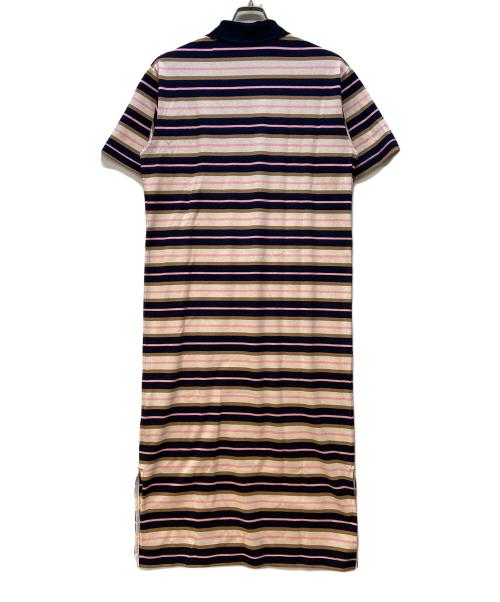 SCYEBASICS（サイベーシックス）SCYEBASICS (サイベーシックス) 半袖ワンピース ネイビー×ピンク×ブラウン サイズ:FREEの古着・服飾アイテム