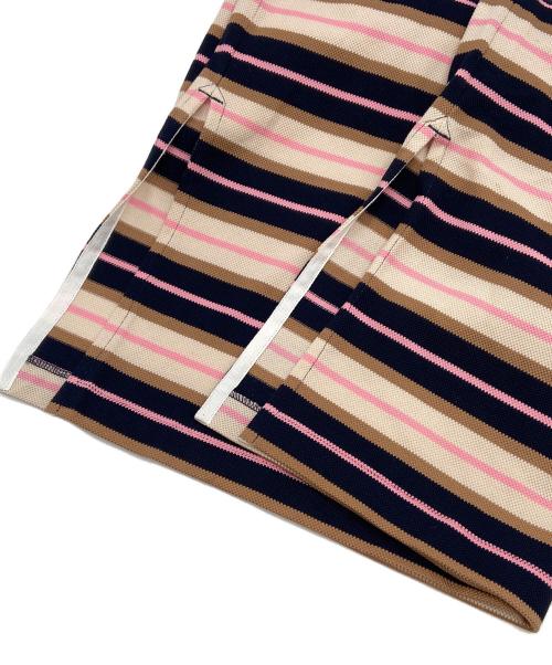 SCYEBASICS（サイベーシックス）SCYEBASICS (サイベーシックス) 半袖ワンピース ネイビー×ピンク×ブラウン サイズ:FREEの古着・服飾アイテム
