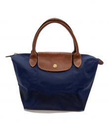 LONGCHAMP（ロンシャン）の古着「トートバッグ/ルプリアージュ」｜ネイビー