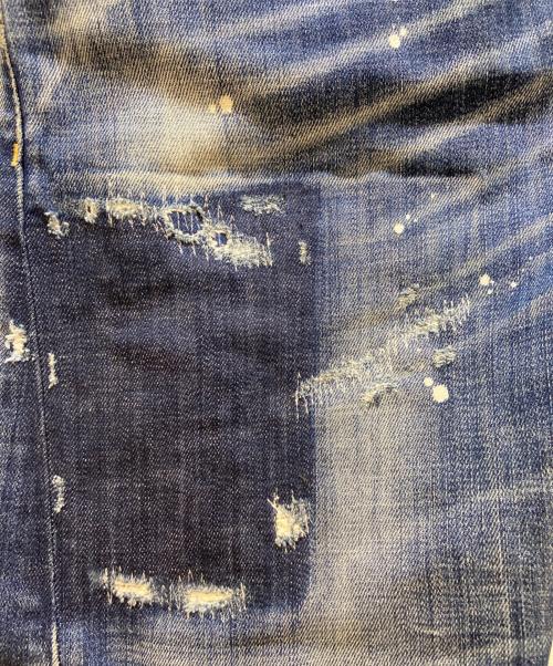 DSQUARED2（ディースクエアード）DSQUARED2 (ディースクエアード) ダメージデニムパンツ/Dark Reveal Wash Sexy Twist Jeans インディゴ サイズ:48の古着・服飾アイテム