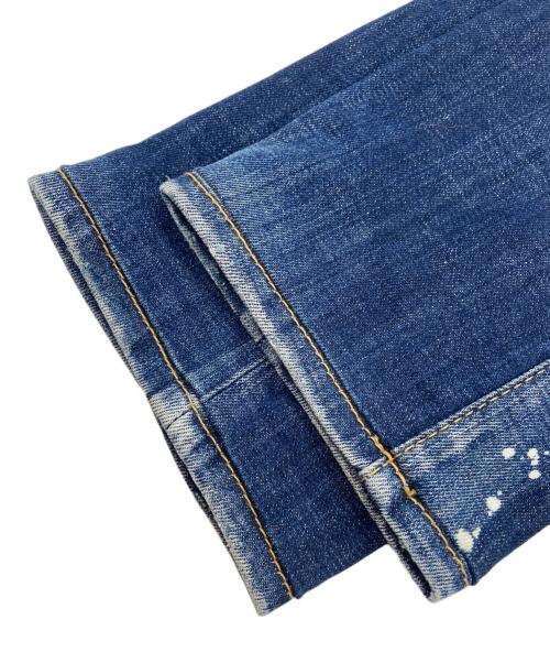 DSQUARED2（ディースクエアード）DSQUARED2 (ディースクエアード) ダメージデニムパンツ/Dark Reveal Wash Sexy Twist Jeans インディゴ サイズ:48の古着・服飾アイテム