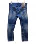 DSQUARED2 (ディースクエアード) ダメージデニムパンツ/Dark Reveal Wash Sexy Twist Jeans インディゴ サイズ:48：15000円