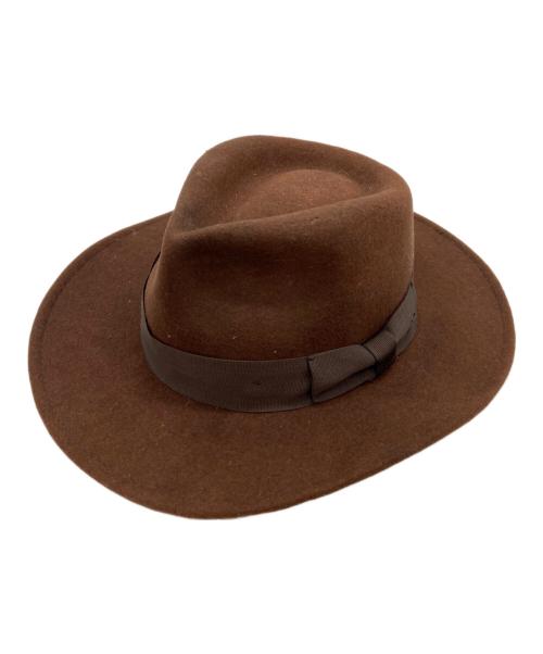 INDIANA JONES（インディアナジョーンズ）INDIANA JONES (インディアナジョーンズ) ウールフェルトハット ブラウンの古着・服飾アイテム