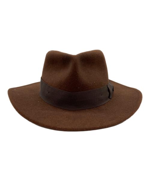 INDIANA JONES（インディアナジョーンズ）INDIANA JONES (インディアナジョーンズ) ウールフェルトハット ブラウンの古着・服飾アイテム