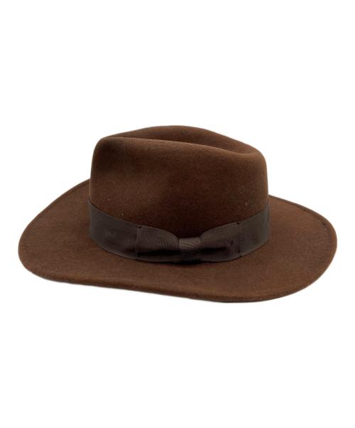 INDIANA JONES（インディアナジョーンズ）INDIANA JONES (インディアナジョーンズ) ウールフェルトハット ブラウンの古着・服飾アイテム