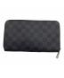LOUIS VUITTON（ルイ ヴィトン）の古着「ラウンドファスナー財布/グラフィット ジッピー ウォレット」｜ブラック