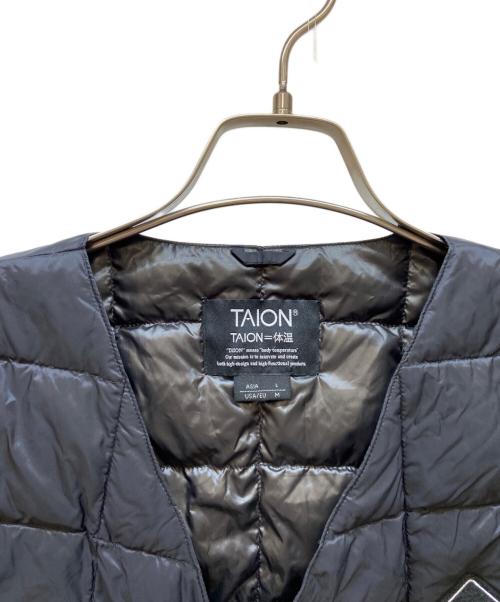 TAION（タイオン）TAION (タイオン) ダウンベスト ブラック サイズ:Lの古着・服飾アイテム