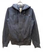 DIESELディーゼル）の古着「ジップパーカー」｜ブラック