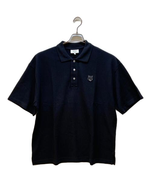 maison kitsune（メゾンキツネ）MAISON KITSUNE (メゾンキツネ) ポロシャツ ブラック サイズ:Lの古着・服飾アイテム