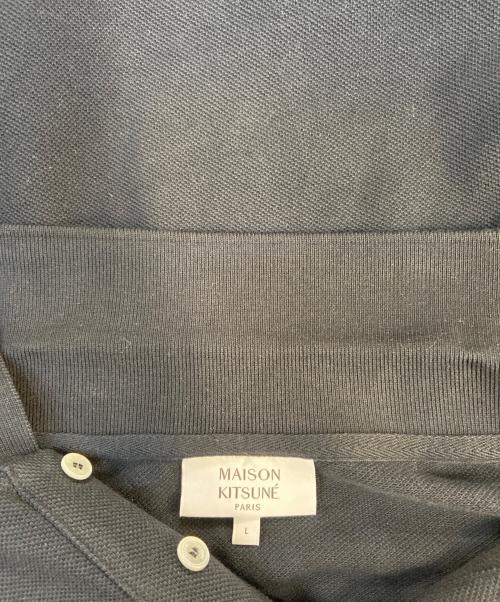 maison kitsune（メゾンキツネ）MAISON KITSUNE (メゾンキツネ) ポロシャツ ブラック サイズ:Lの古着・服飾アイテム