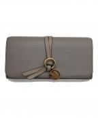 Chloeクロエ）の古着「長財布/アルファベット」｜グレー