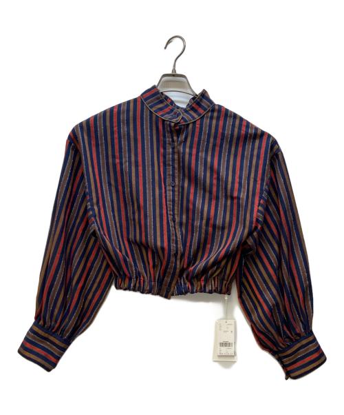 Ameri（アメリ）Ameri (アメリ) 長袖シャツ レッド×ネイビー×ブラウン サイズ:FREEの古着・服飾アイテム