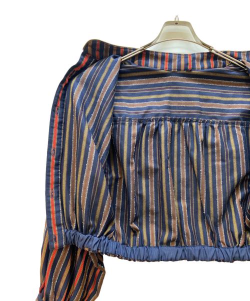 Ameri（アメリ）Ameri (アメリ) 長袖シャツ レッド×ネイビー×ブラウン サイズ:FREEの古着・服飾アイテム