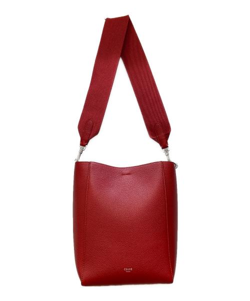 CELINE（セリーヌ）CELINE (セリーヌ) ショルダーバッグ/サングルオンショルダー レッドの古着・服飾アイテム