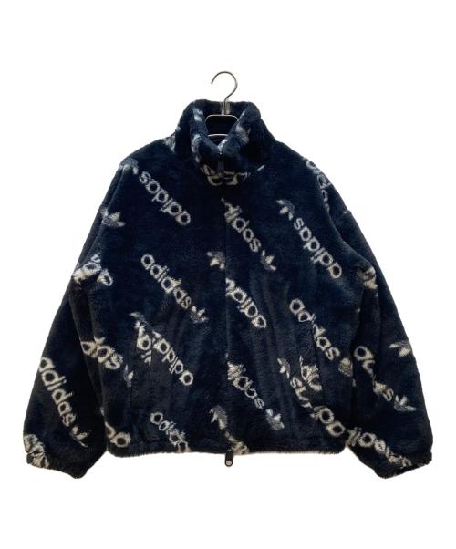 adidas Originals（アディダスオリジナル）adidas Originals (アディダスオリジナル) ファージャケット ブラック×ホワイト サイズ:xsの古着・服飾アイテム