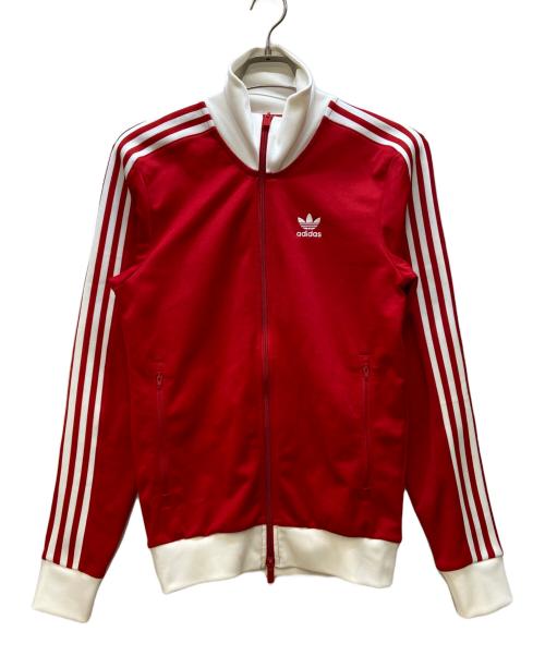 adidas（アディダス）adidas (アディダス) トラックジャケット レッド×ホワイト サイズ:Sの古着・服飾アイテム