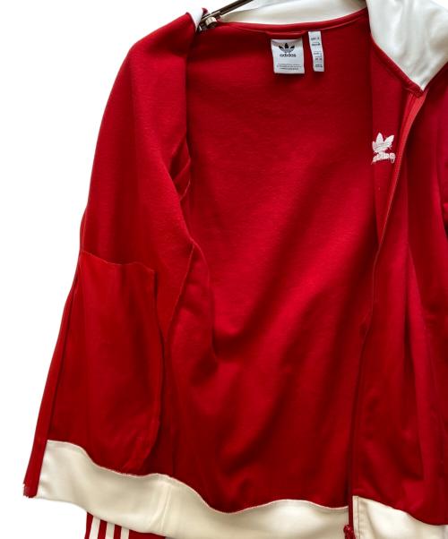 adidas（アディダス）adidas (アディダス) トラックジャケット レッド×ホワイト サイズ:Sの古着・服飾アイテム