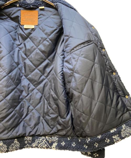 LEVI'S（リーバイス）LEVI'S (リーバイス) ボアジャケット/リラックスフィット シェルパトラッカージャケット ネイビー×ホワイト サイズ:Mの古着・服飾アイテム