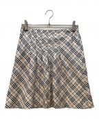 BURBERRY BLUE LABELバーバリー ブルー レーベル）の古着「ミニスカート/ノバチェック」｜ベージュ×ブラック