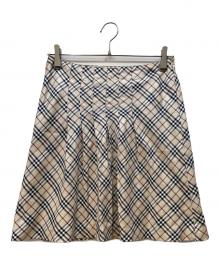 BURBERRY BLUE LABEL（バーバリー ブルー レーベル）の古着「ミニスカート/ノバチェック」｜ベージュ×ブラック
