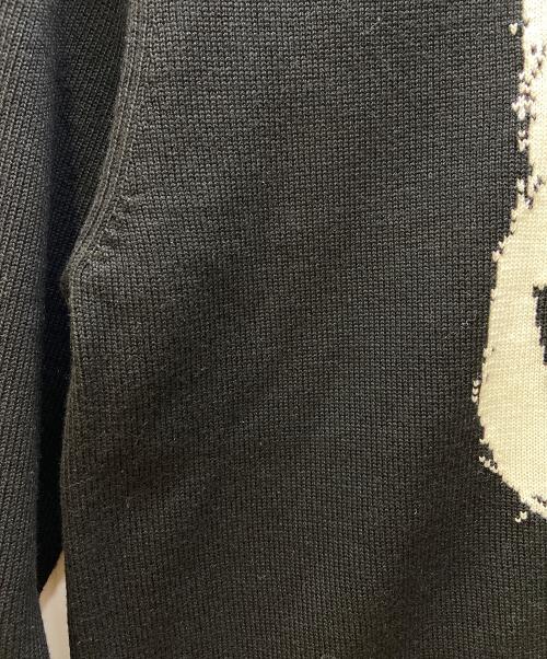 BURBERRY（バーバリー）BURBERRY (バーバリー) 厚手ニット/LOVEオーバーサイズクルーネックニットセーター ブラック サイズ:Sの古着・服飾アイテム