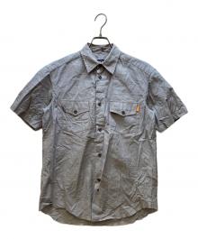 stussy（ステューシー）の古着「半袖シャツ」｜グレー×オレンジ