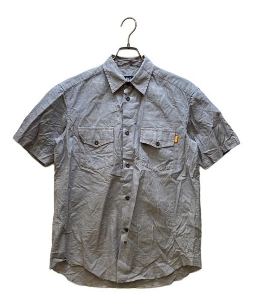 stussy（ステューシー）stussy (ステューシー) 半袖シャツ グレー×オレンジ サイズ:Sの古着・服飾アイテム