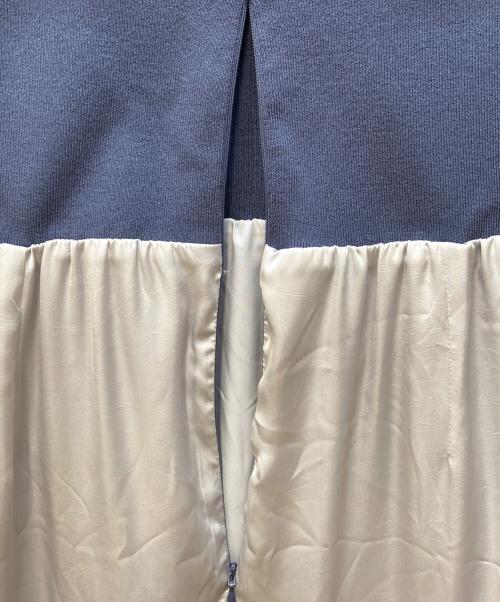 Snidel（スナイデル）Snidel (スナイデル) キャミソールワンピース/オフショルニットドッキングワンピース ネイビー×シルバー サイズ:SIZE0の古着・服飾アイテム