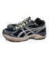 asics (アシックス) ローカットスニーカー ブラック×ホワイト サイズ:24.5cm：6000円