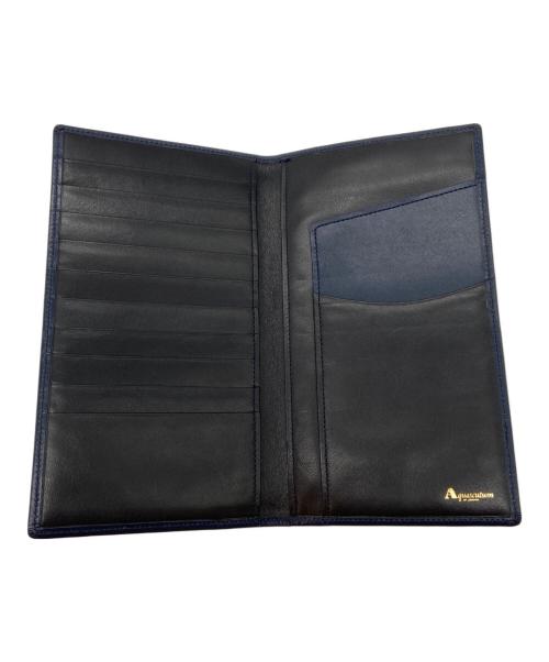 Aquascutum（アクアスキュータム）Aquascutum (アクアスキュータム) 長財布 ネイビーの古着・服飾アイテム