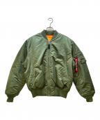 ALPHA INDUSTRIESアルファインダストリーズ）の古着「MA-1ジャケット」｜カーキ