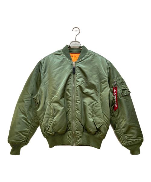 ALPHA INDUSTRIES（アルファインダストリーズ）ALPHA INDUSTRIES (アルファインダストリーズ) MA-1ジャケット カーキ サイズ:Lの古着・服飾アイテム