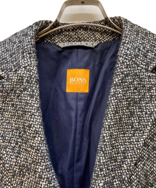 HUGO BOSS（ヒューゴ ボス）HUGO BOSS (ヒューゴ ボス) チェスターコート ブラック×ブラウン サイズ:50の古着・服飾アイテム