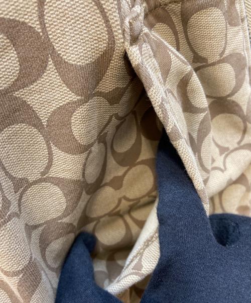 COACH（コーチ）COACH (コーチ) ジップパーカー ブラウン×ベージュ サイズ:Lの古着・服飾アイテム