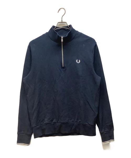 FRED PERRY（フレッドペリー）FRED PERRY (フレッドペリー) ハーフジップスウェット ネイビー サイズ:Lの古着・服飾アイテム