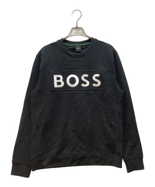 HUGO BOSS（ヒューゴ ボス）HUGO BOSS (ヒューゴ ボス) クルーネックスウェット ブラック サイズ:Sの古着・服飾アイテム